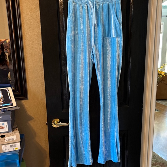 Velour Hoodie Suit BLUE SIZE MEDIUM - Picture 2 of 4